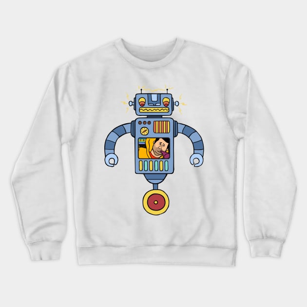 GDWH Cartoon Robot (light color shirts) Crewneck Sweatshirt by Getting Doug with High